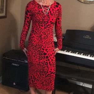 Sexy red and black dress